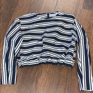 Zara navy striped top size XS.